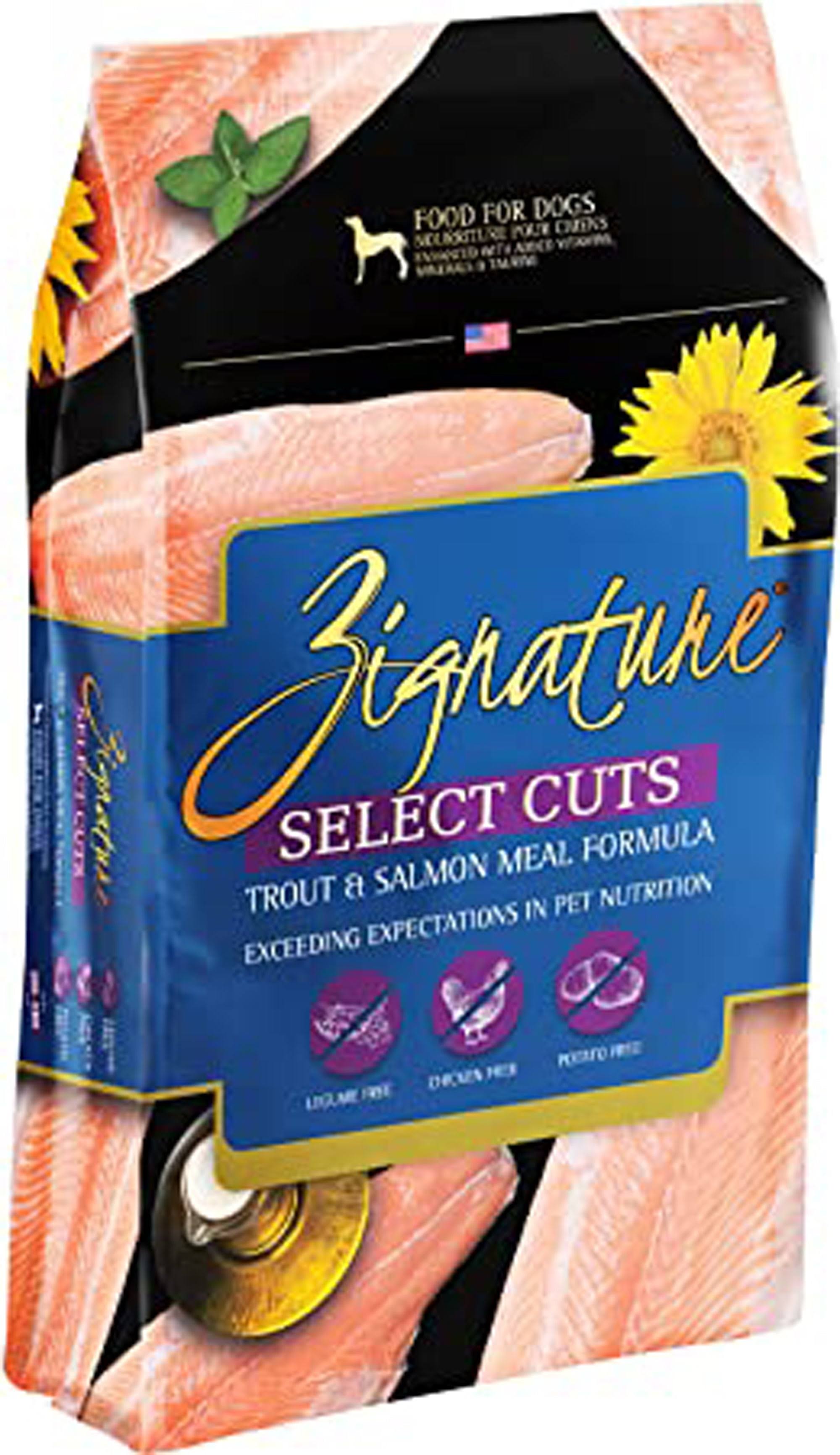 Zignature Select Cuts Trout & Salmon Meal Formula Dry Dog Food - 12.5 lb. Bag