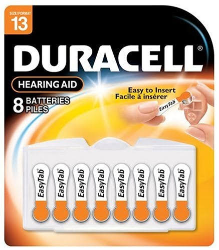 Duracell Hearing Aid Batteries - 8 Batteries
