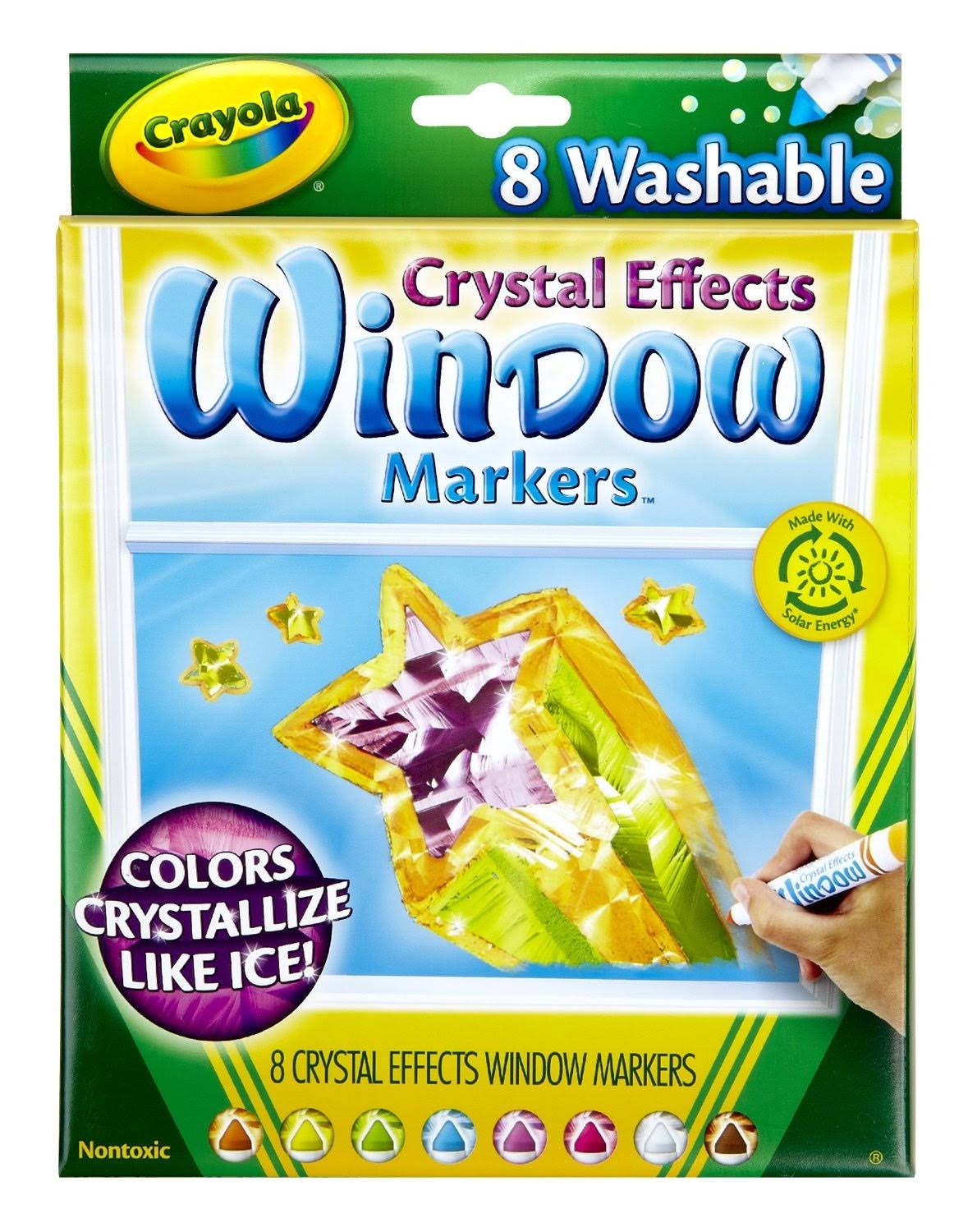 Crayola Crystal Effects Window Markers - 8 Colors