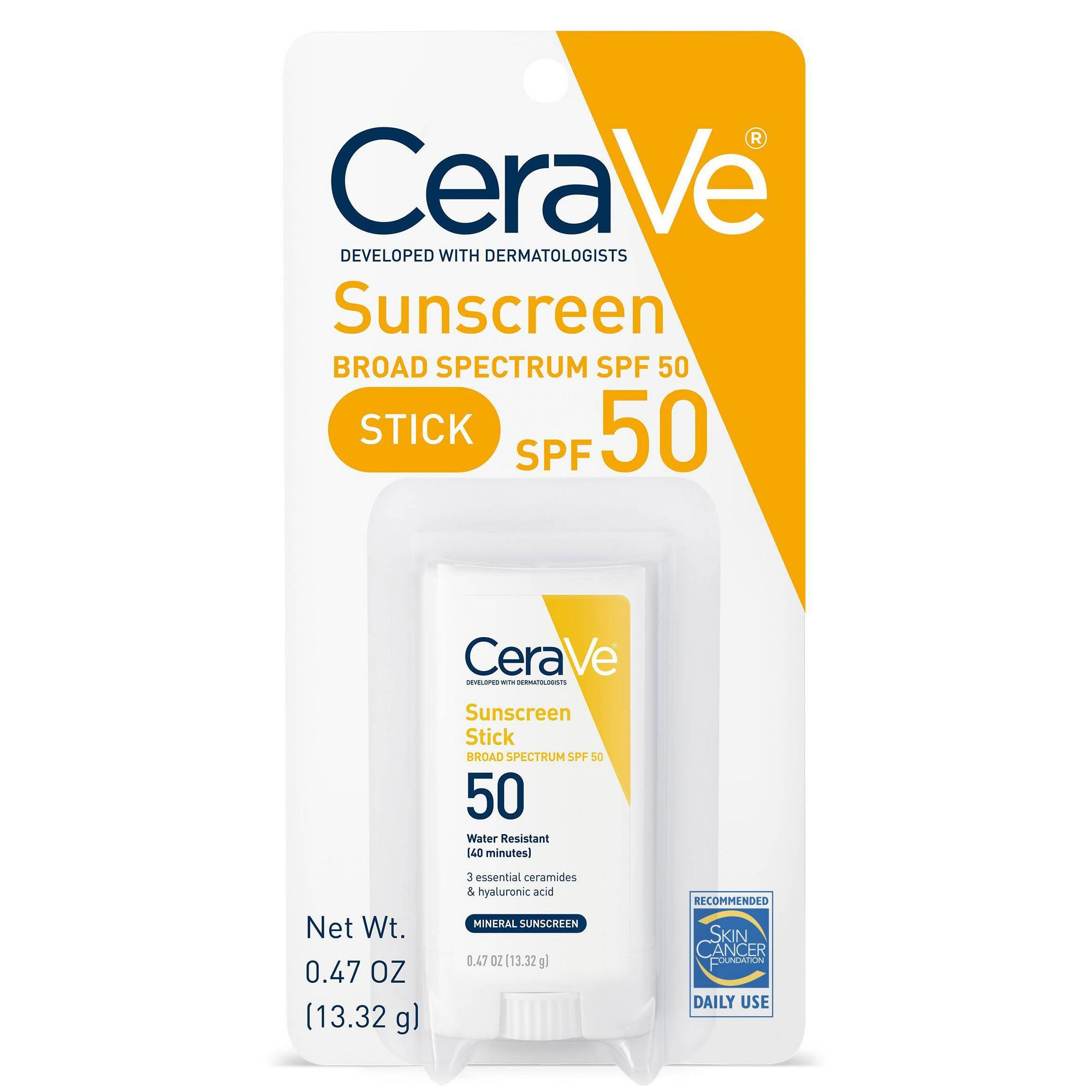 CeraVe Sunscreen SPF 50 Stick 0.47 oz