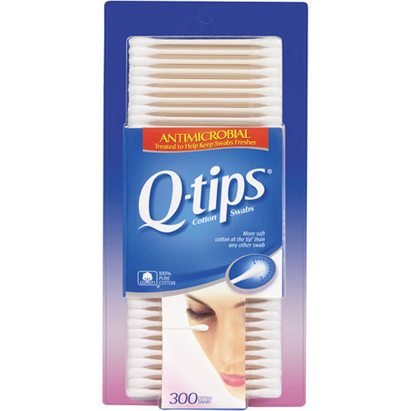 Q Tips Anti Microbial Cotton Swabs - 300 Count