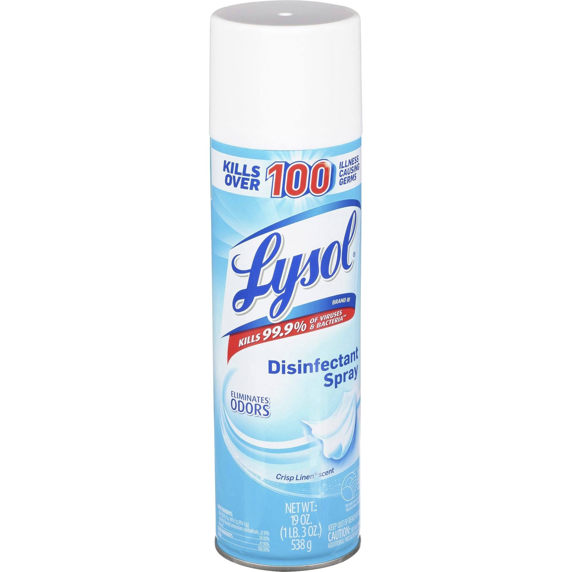 Lysol Disinfectant Spray - Crisp Linen, 538g