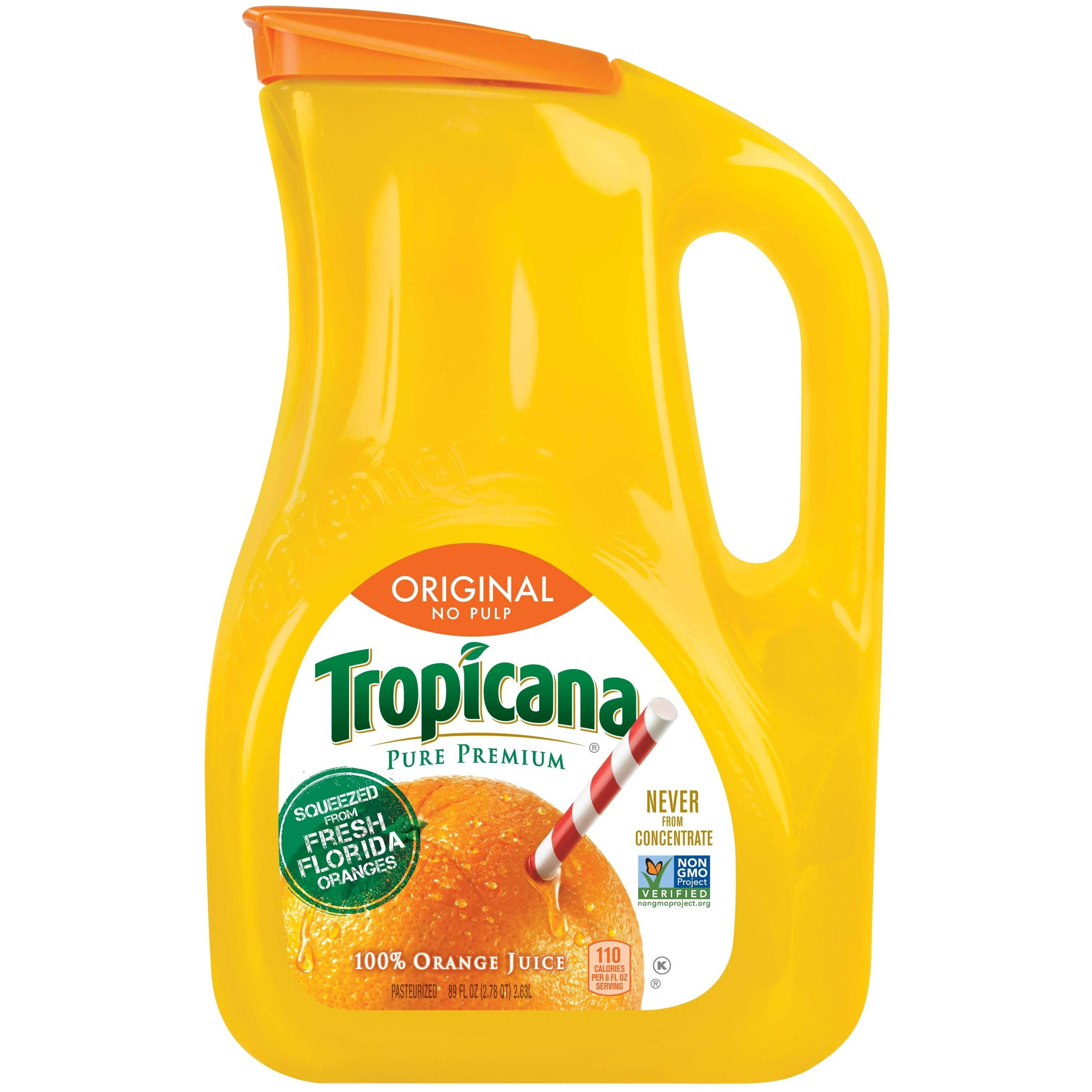 Tropicana Pure Premium Original No Pulp 100% Orange Juice - 89 oz
