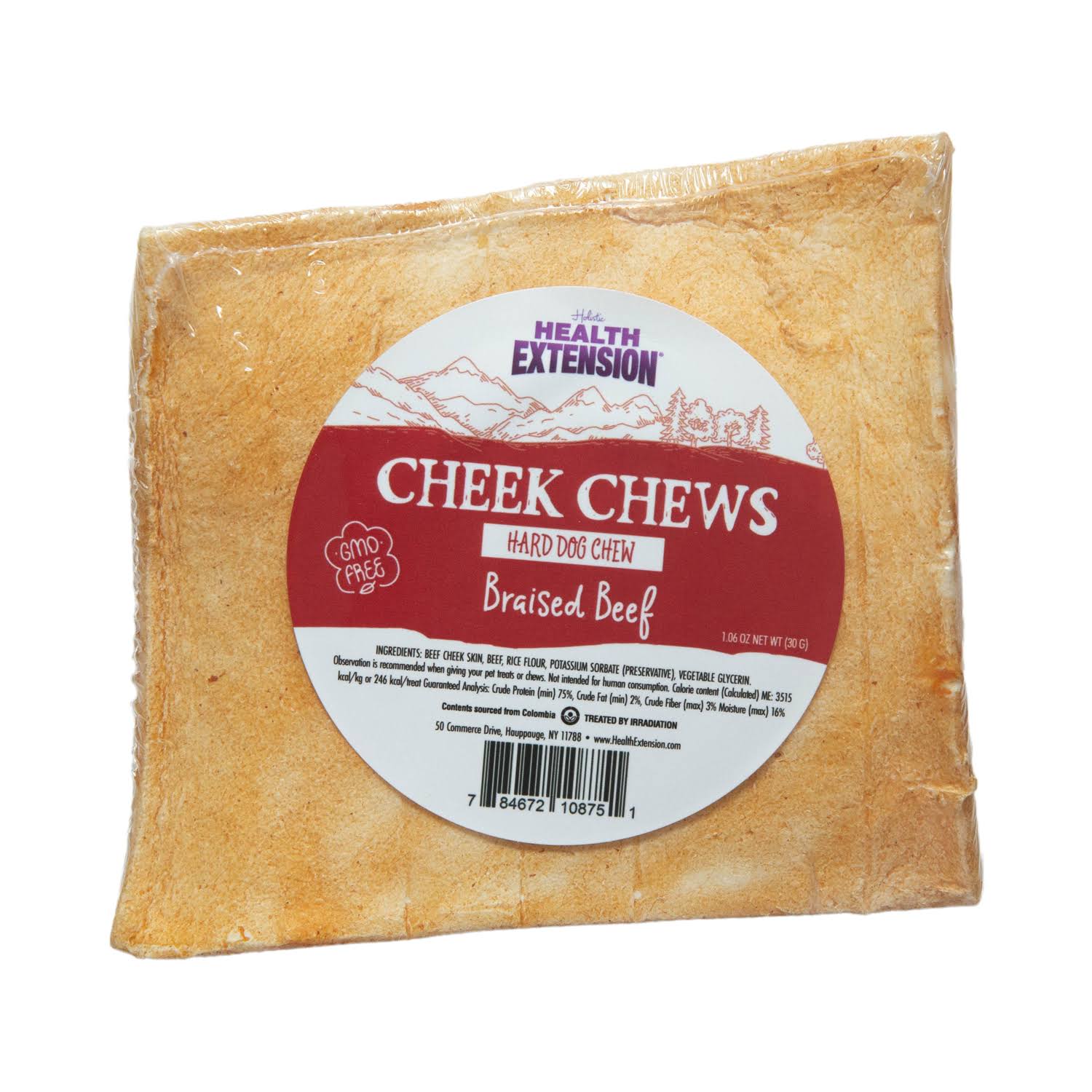 Health Extension Cheek Chews - Braised Beef - 1.06 oz