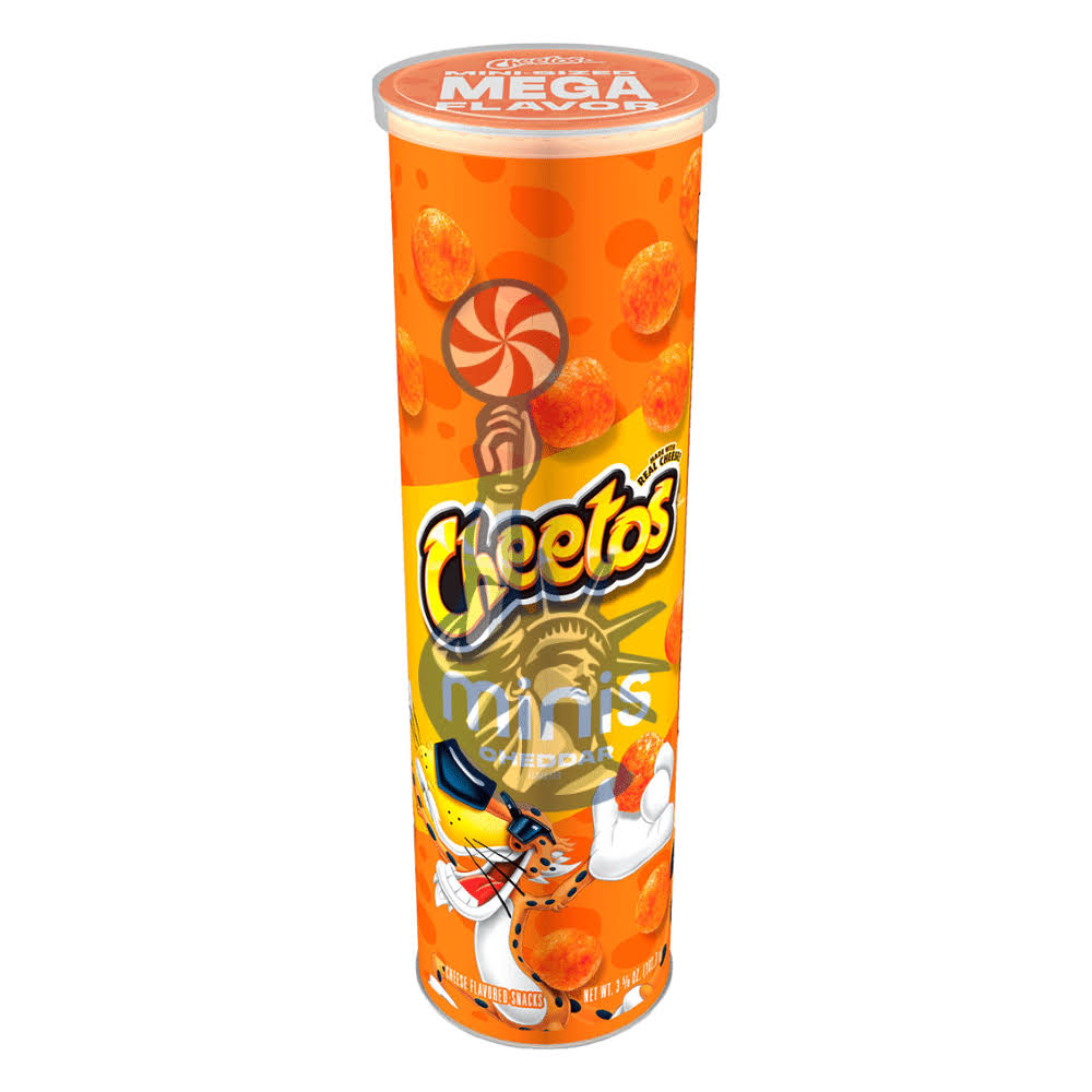 Cheetos Cheese Flavored Snacks, Cheddar, Minis - 3.625 oz