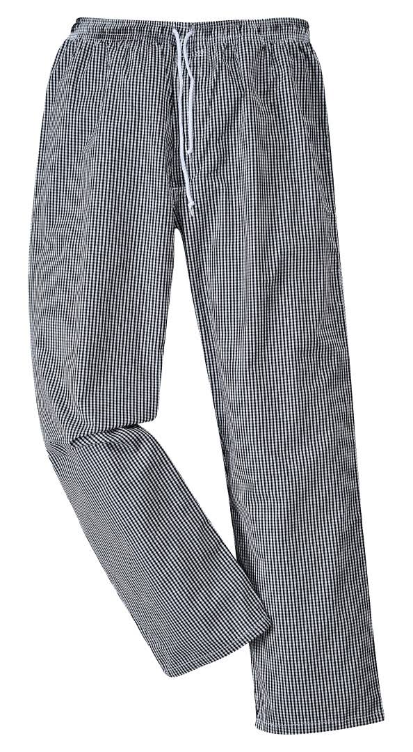 Chef Trouser X2  Portwest Bromley Check Medium Size 34” Elasticated 