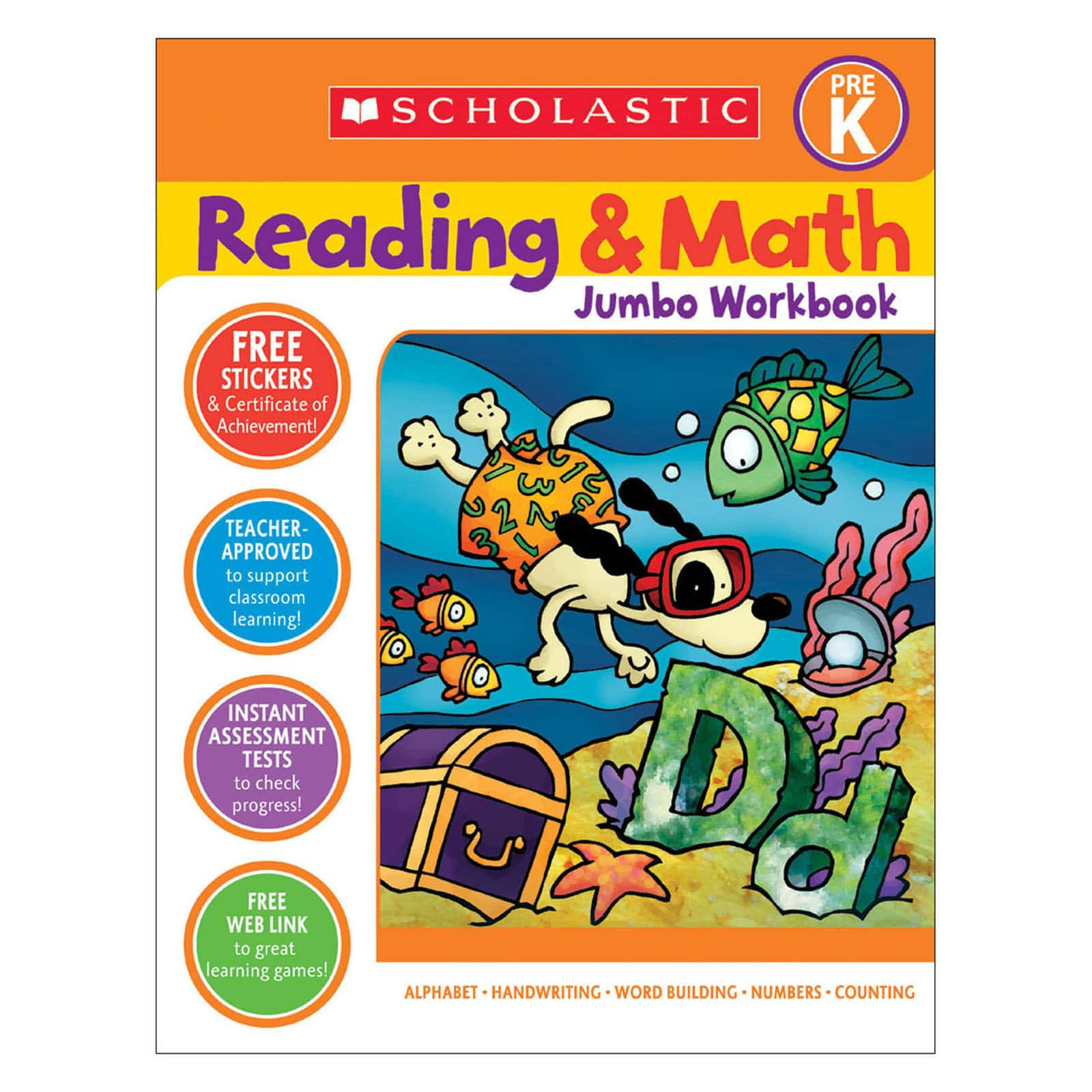 Reading & Math Jumbo Workbook: Grade Prek [Book]