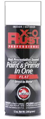Anti-rust Enamel Paint & Primer, White Flat, 12 oz. Spray, True Value, XOP30-AER