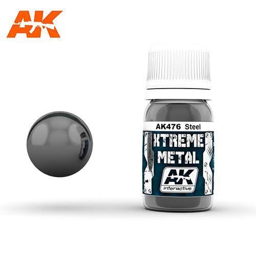 AK Interactive AK476 Xtreme Metal Steel Paint 30ml - Default Title