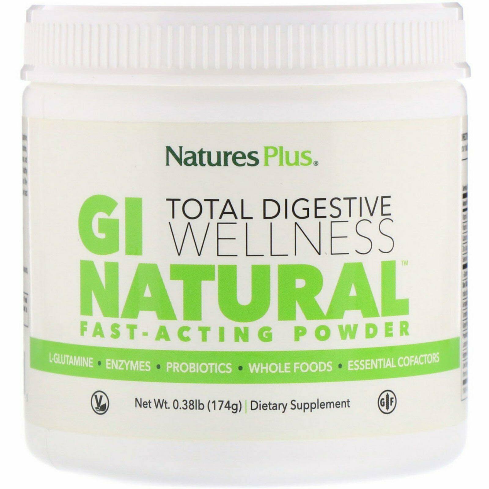Nature's Plus GI Natural Total Digestive Wellness Drink Powder Dietary Supplement - 174g