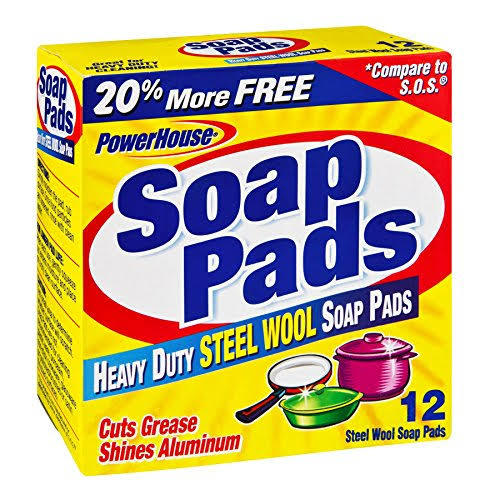Personal Care Products Steel Wool Soap Pad - 12ct