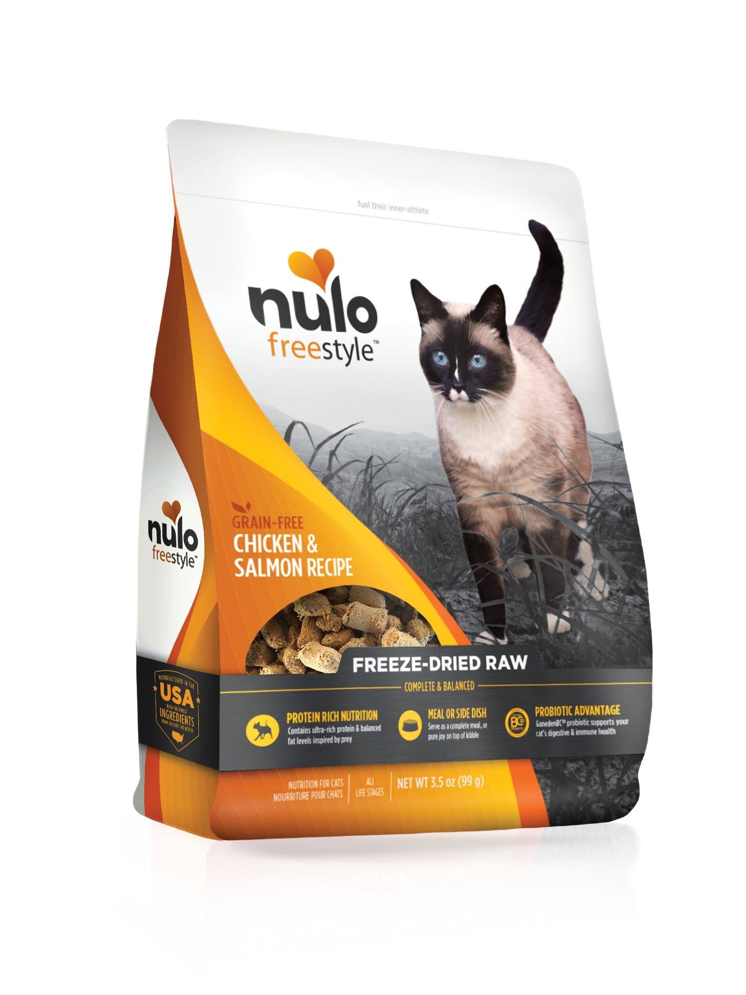 Nulo Freestyle Chicken & Salmon Freeze-Dried Raw Cat Food, 3.5-oz
