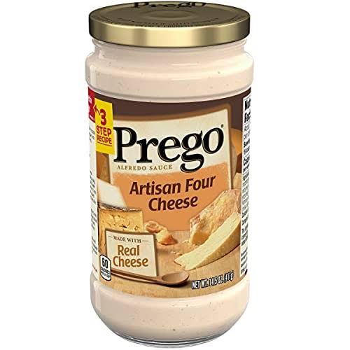 Prego Pasta Sauce, Four Cheese Alfredo Sauce, 14.5 Ounce Jar