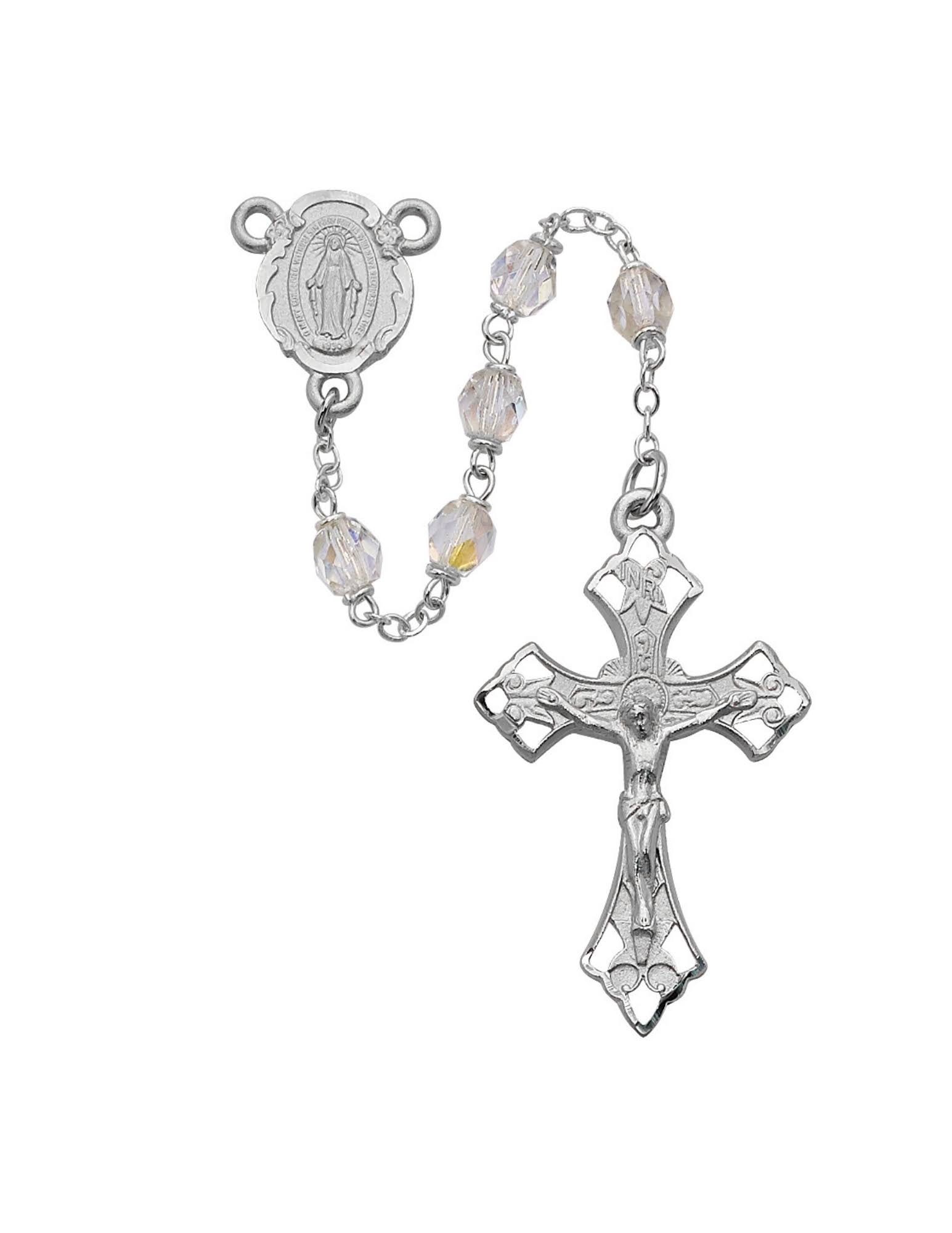 (R271rf) 6mm Crystal Rosary