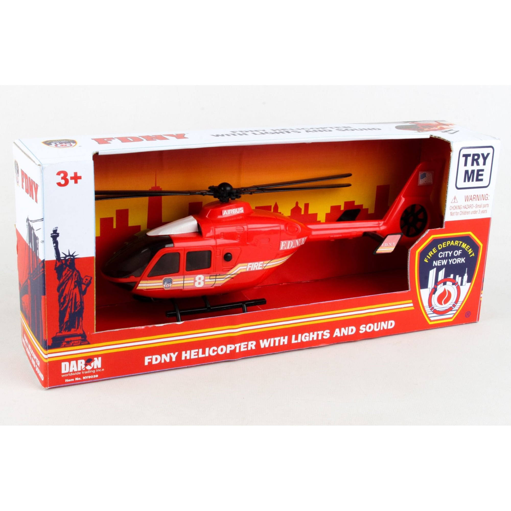 Daron NY9039 FDNY Fire Helicopter with Lights & Sound Toy