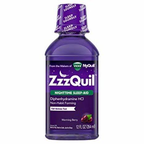 ZzzQuil Nighttime Sleep-Aid Liquid - Warming Berry, 12oz