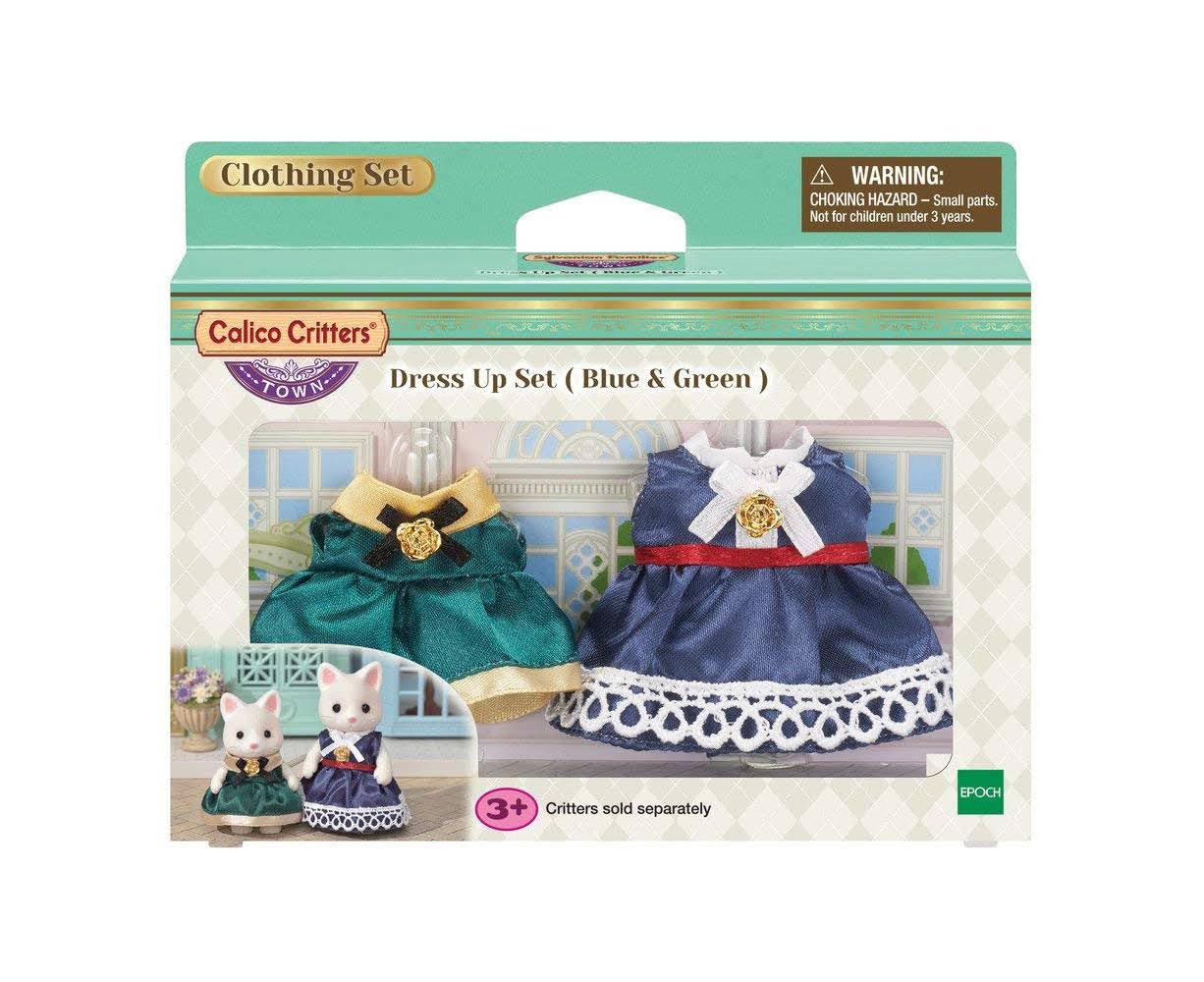 Calico Critters Town Dress Up Set (Blue & Green)