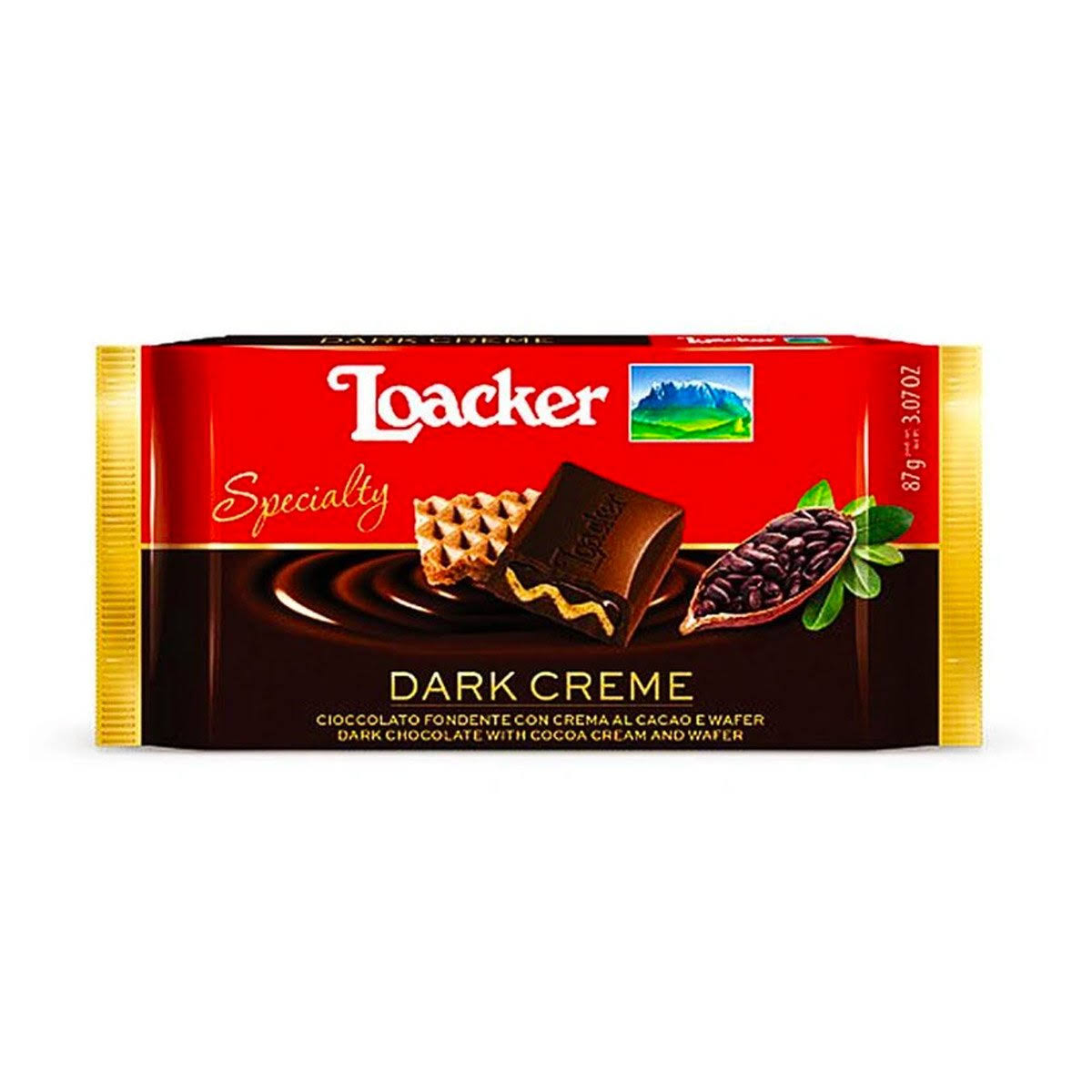 Loacker Wafer Chocolate Bar - Dark Creme - 55g