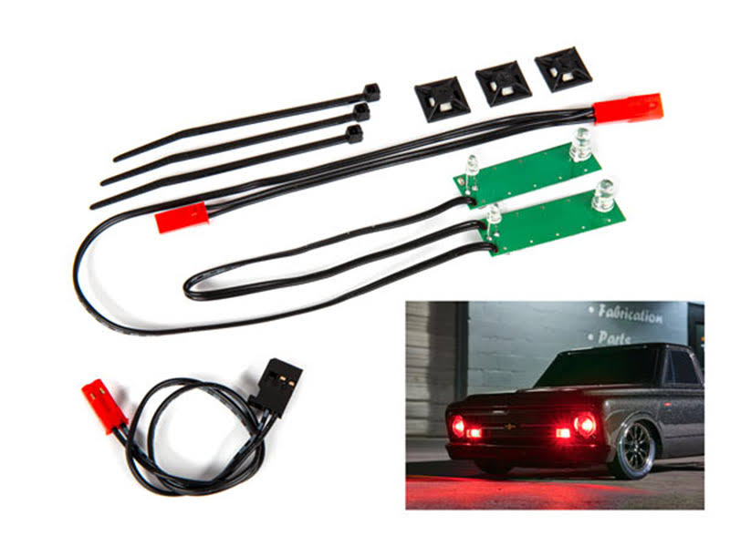 TRX9496R - Traxxas LED Light Set, Front, Complete (Red) (Includes Light