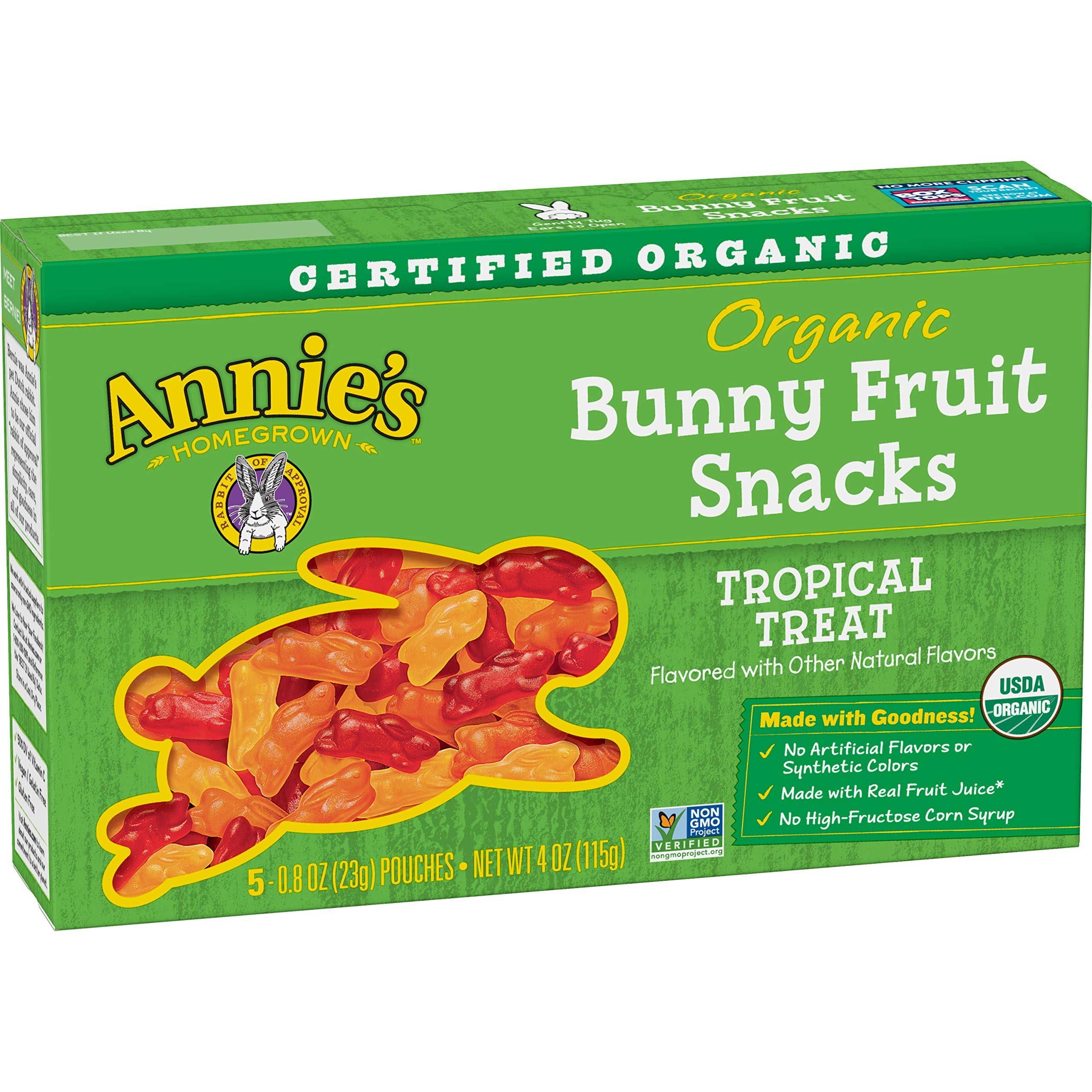 Annie's Homegrown Organic Bunny Fruit Snacks - Tropical Treat