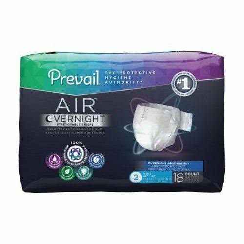 Unisex Adult Incontinence Brief Prevail Air Overnight T