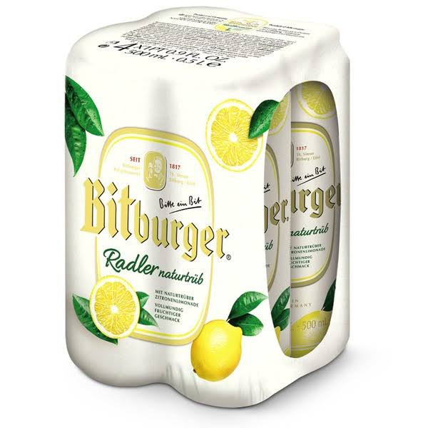 Bitburger Lemon Radler Beer - 500 ml