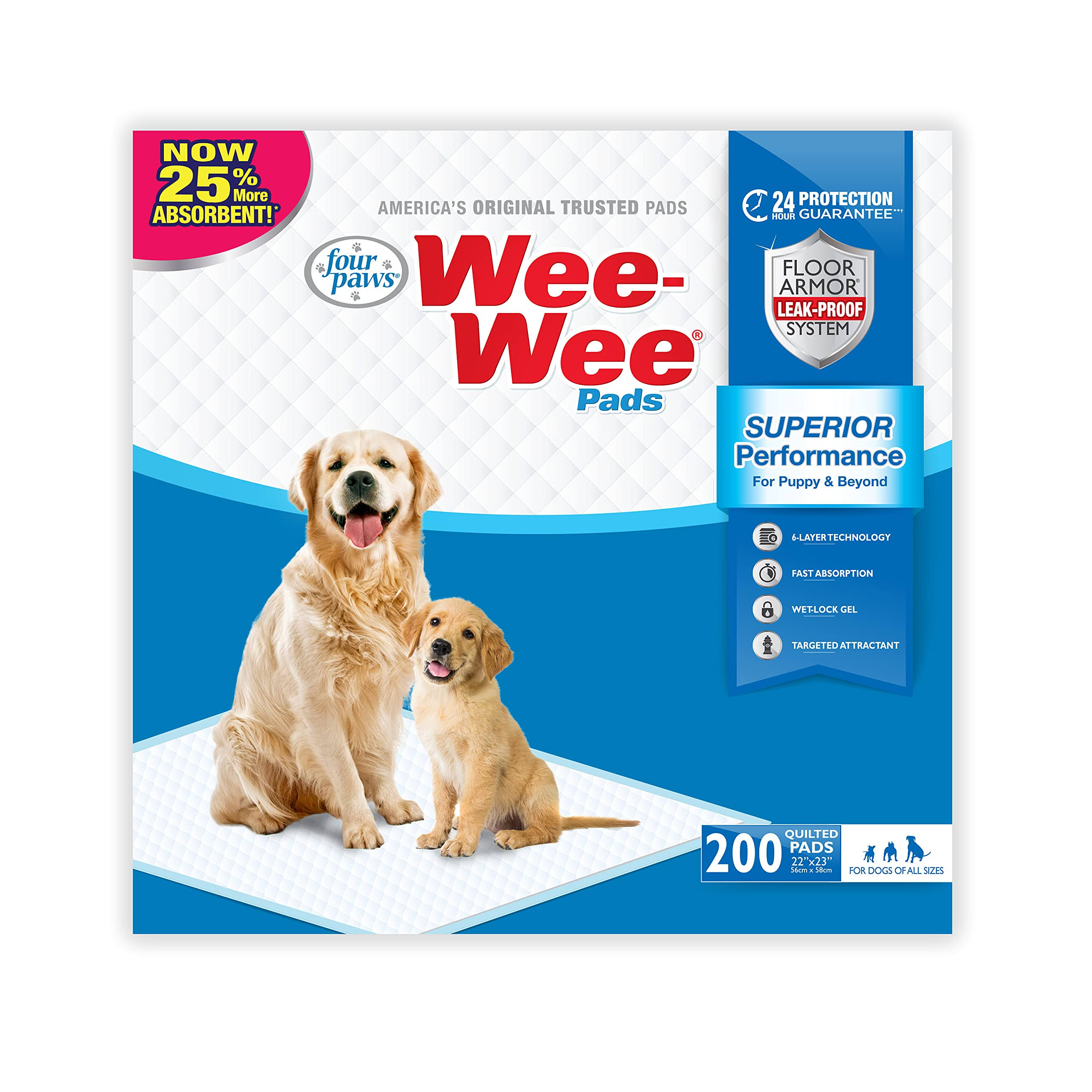 Four Paws Wee-Wee Dog Training Pads - 200pk