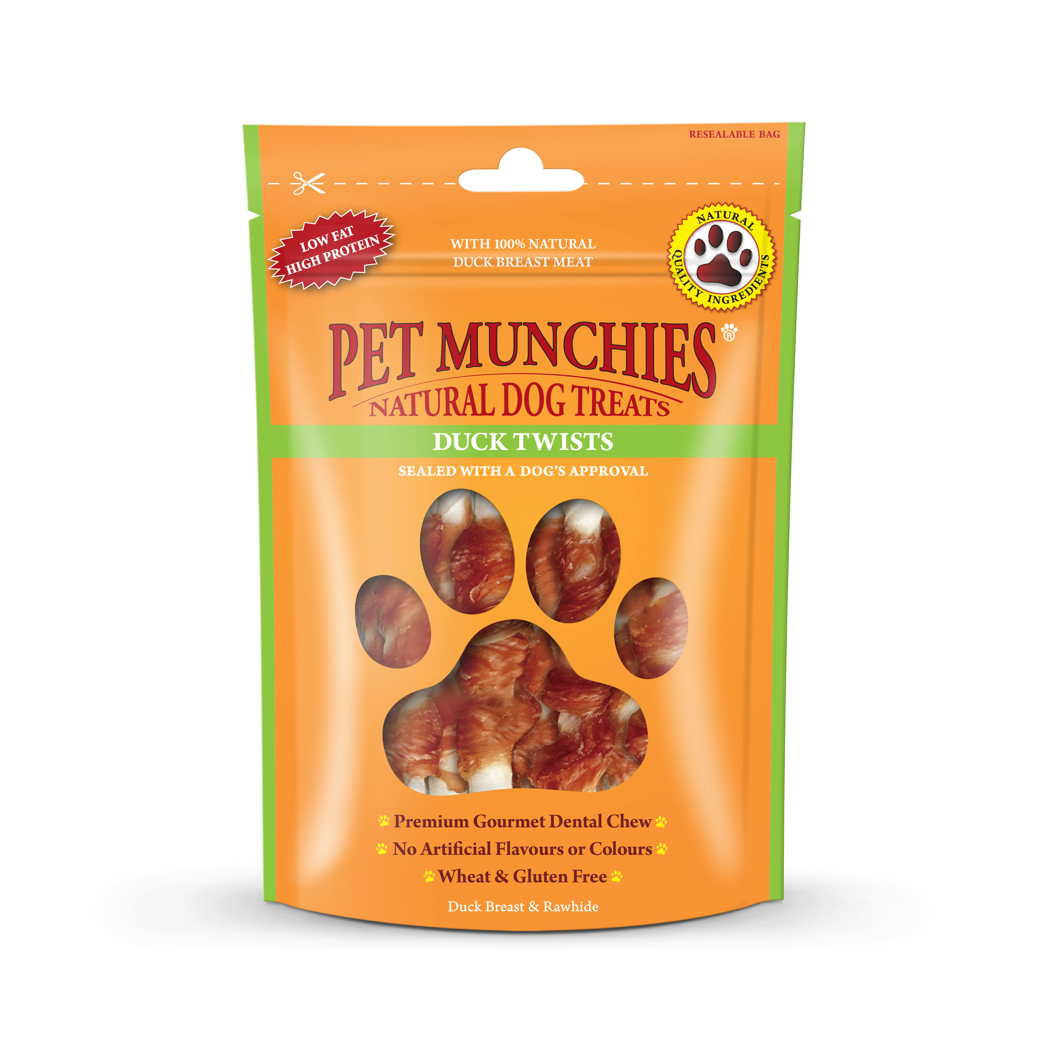 Pet Munchies Duck Twists Dog Treat Chew Food - 80g