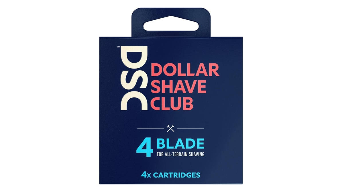 Dollar Shave Club 4-Blade Razor Refill 4 Cartridges