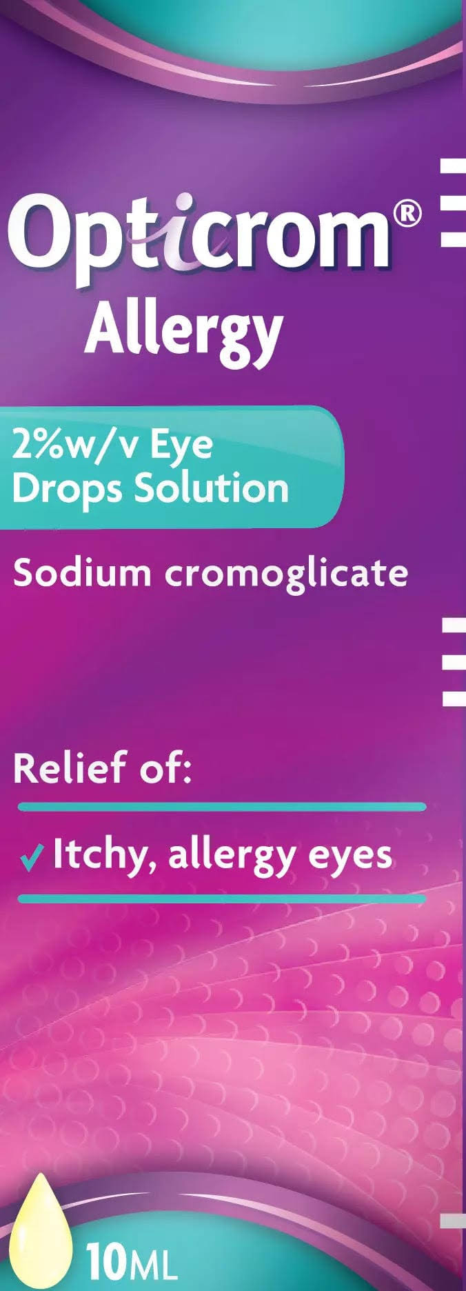 Opticrom Allergy 2% Sodium Cromoglicate Eye Drops (10ml)