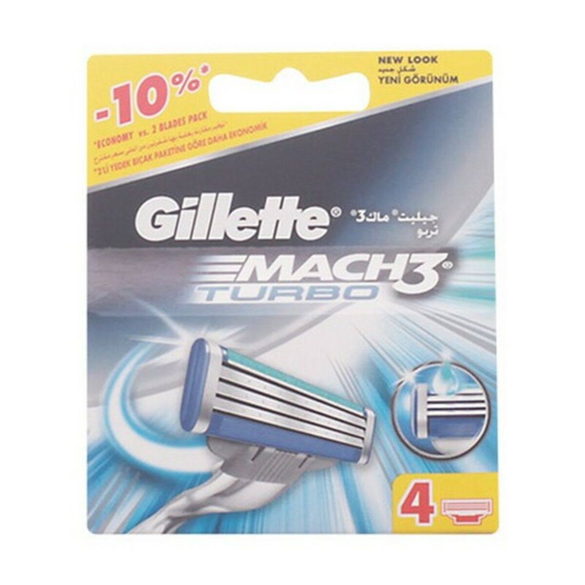 Gillette Mach3 Turbo Razor Blades - 4ct