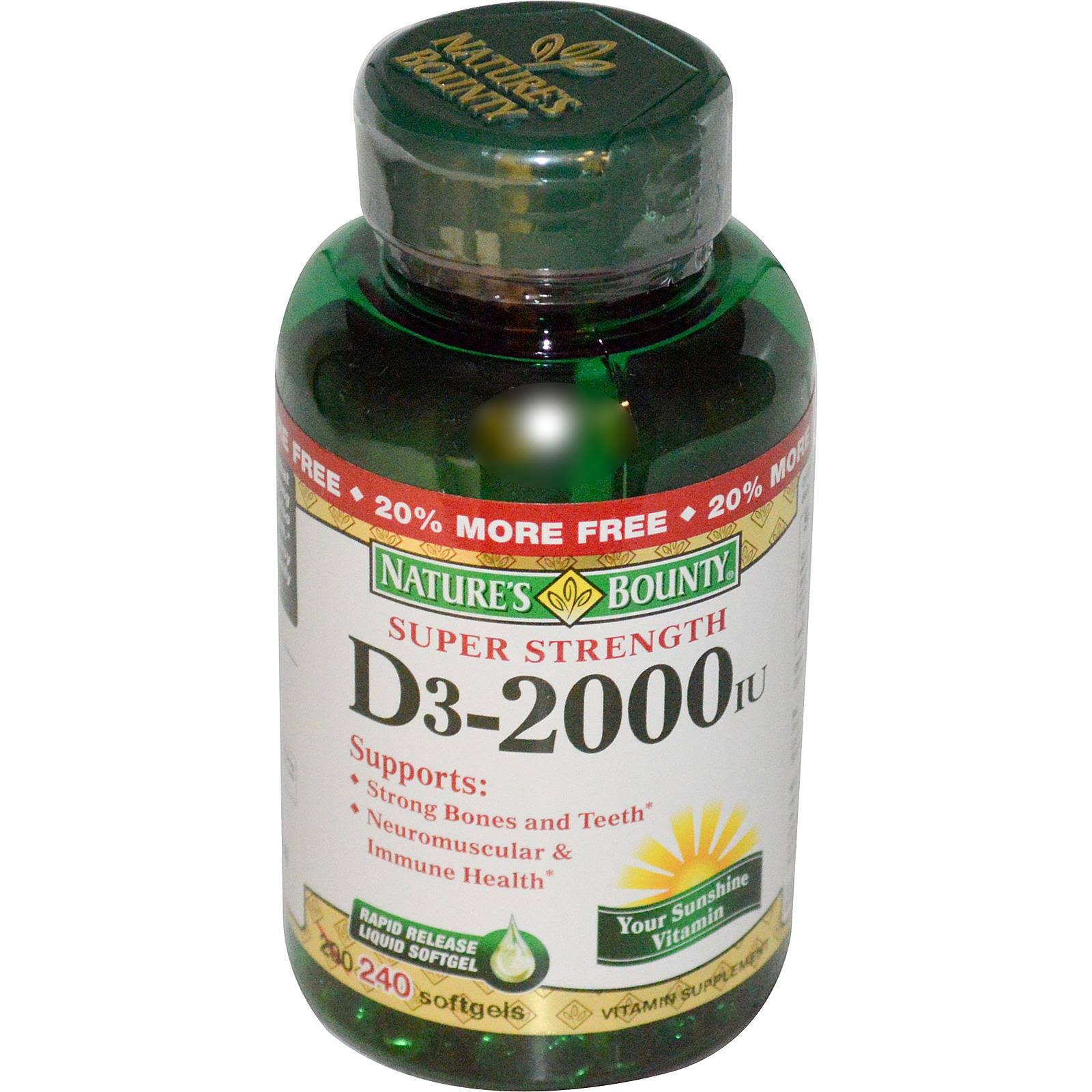 Nature's Bounty D3 Vitamin Supplement - 2000 IU, 240 Count