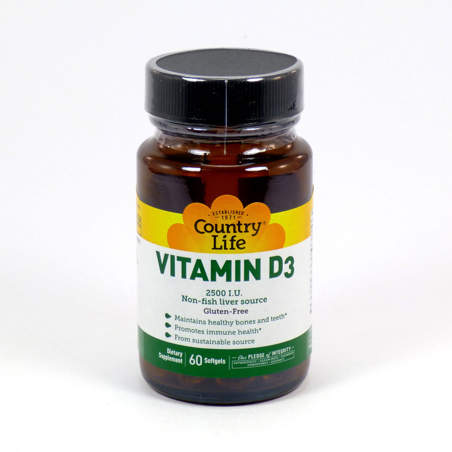 Country Life Vitamin D3 Supplement - 60 Softgels