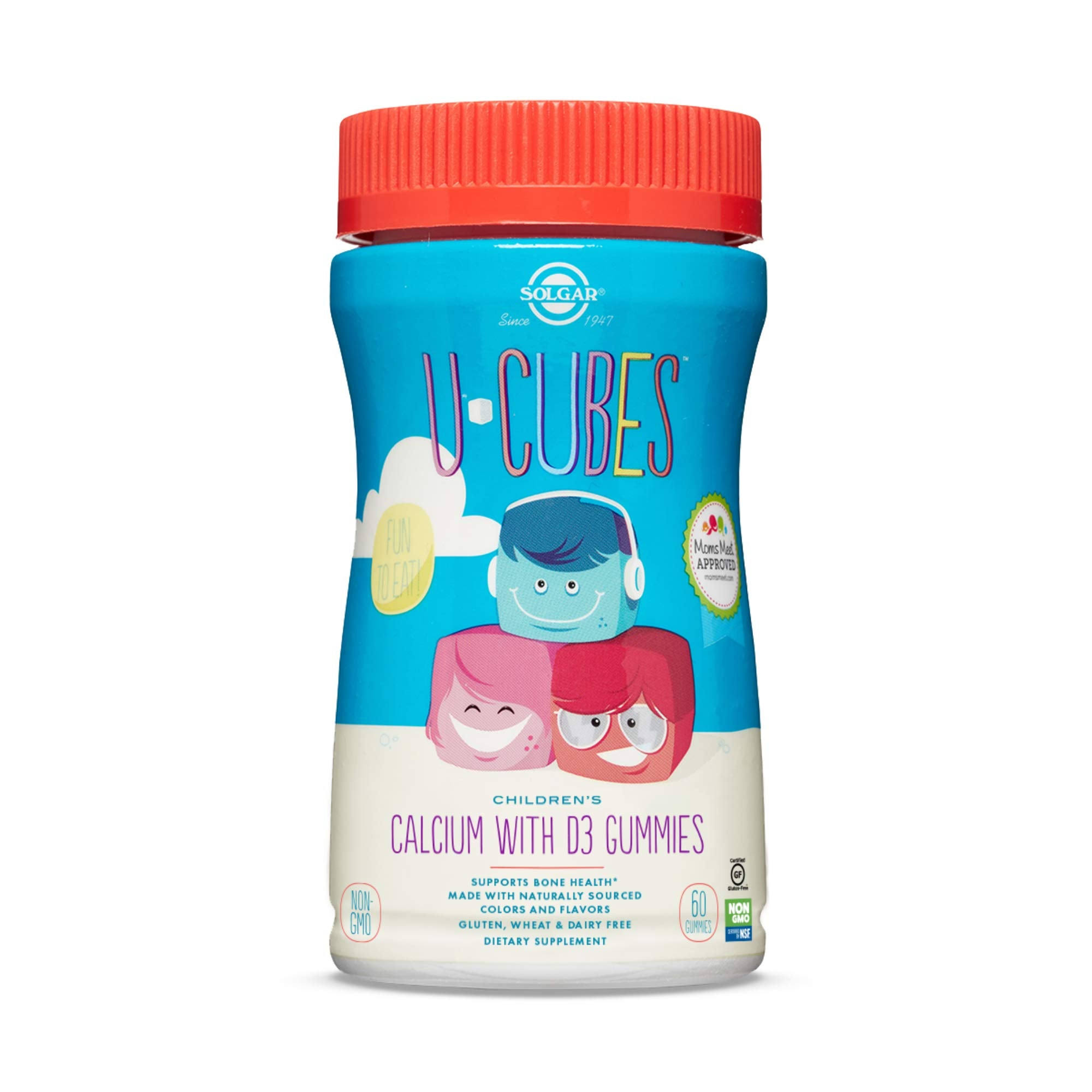 Solgar U-Cubes Children's Calcium With D3 Gummies Supplement - 60ct