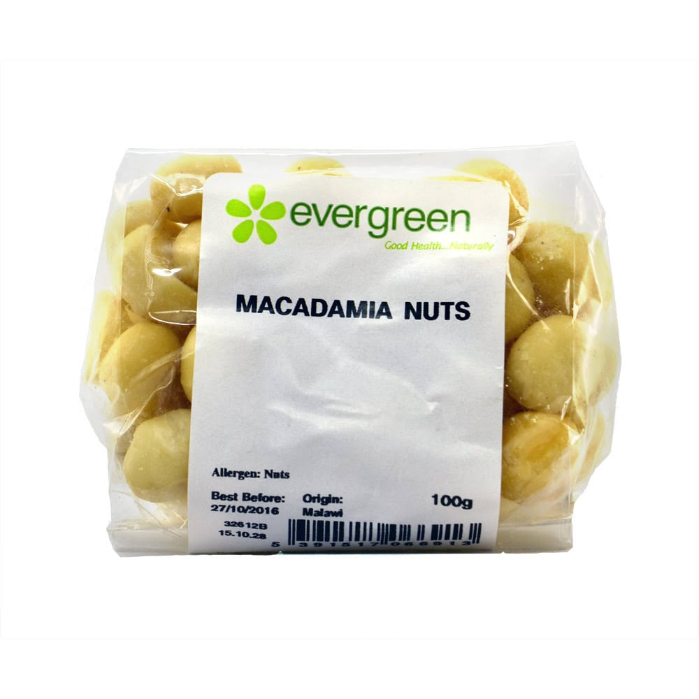 Evergreen Macadamia Nuts 100g