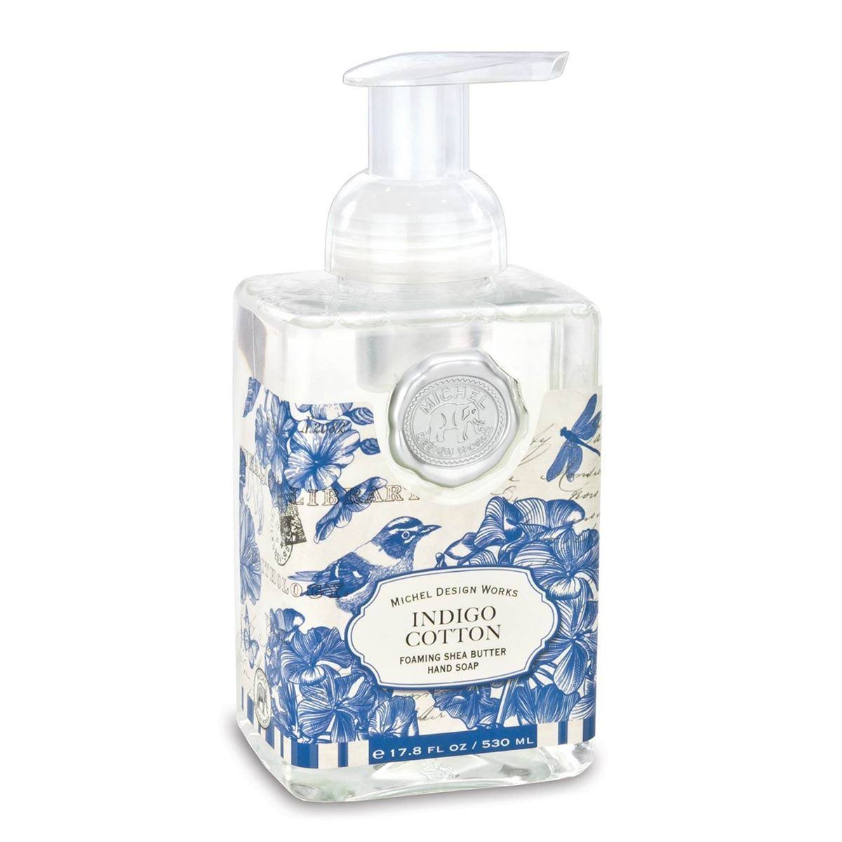 Michel Design Works Foaming Shea Butter Hand Soap, Indigo Cotton - 17.8 oz bottle