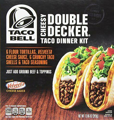 Taco Bell Cheesy Double Decker Taco Dinner Kit - 6 Servings, 13.86oz