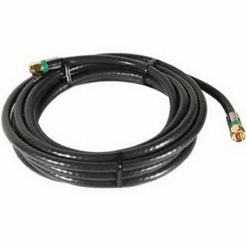 Audiovox DH12QCV Quad Shield RG6 Coaxial Cable - Black, 12'