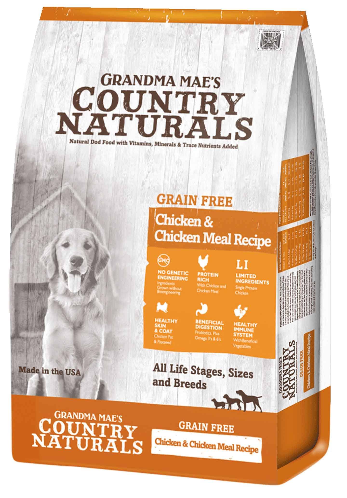 Grandma Mae's Country Naturals, Grain Free Chicken Limited Ingredient Dry Dog Food, 4 Pounds
