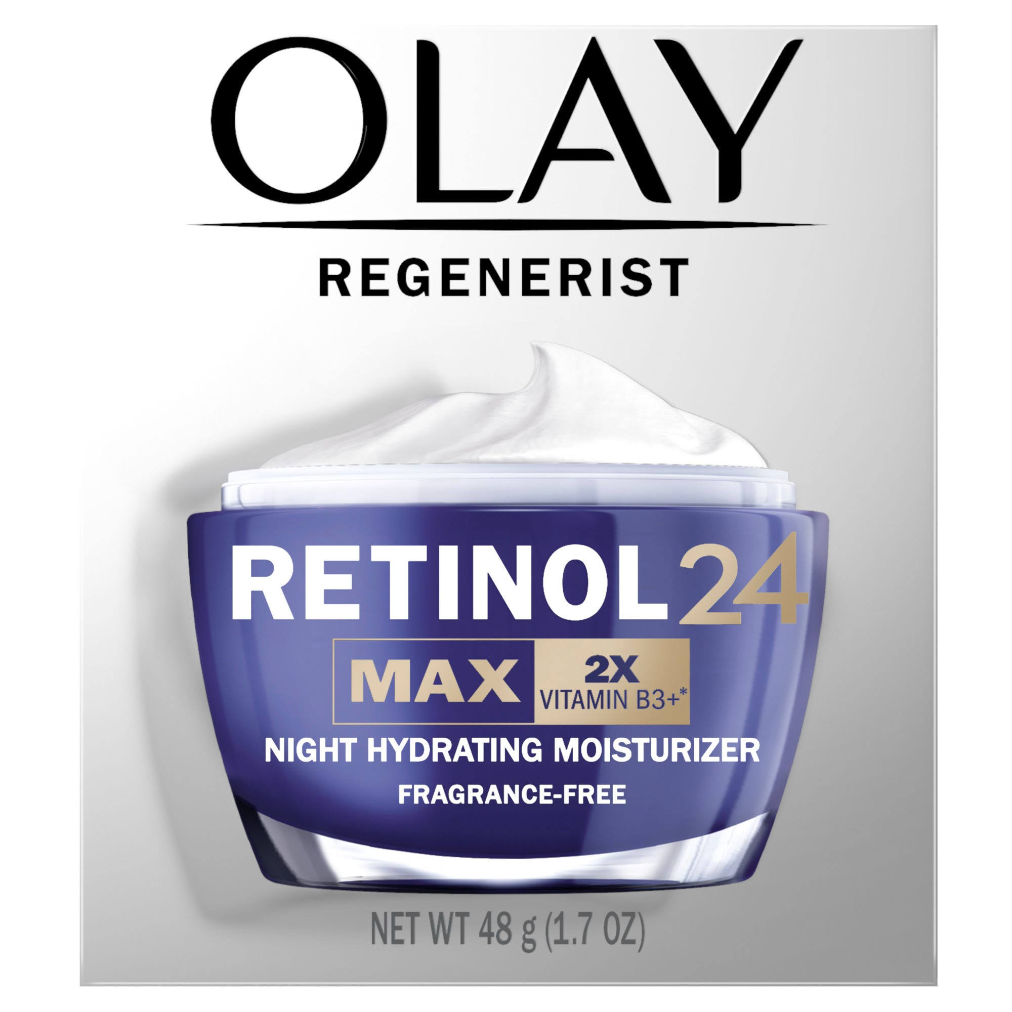 Olay Regenerist Moisturizer, Night Hydrating - 48 g