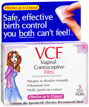 VCF Vaginal Contraceptive Film Single Sealed Films - 9 Pack