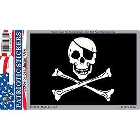 Eagle Emblems Dc0293 Sticker-pirate Flag (3"x4")