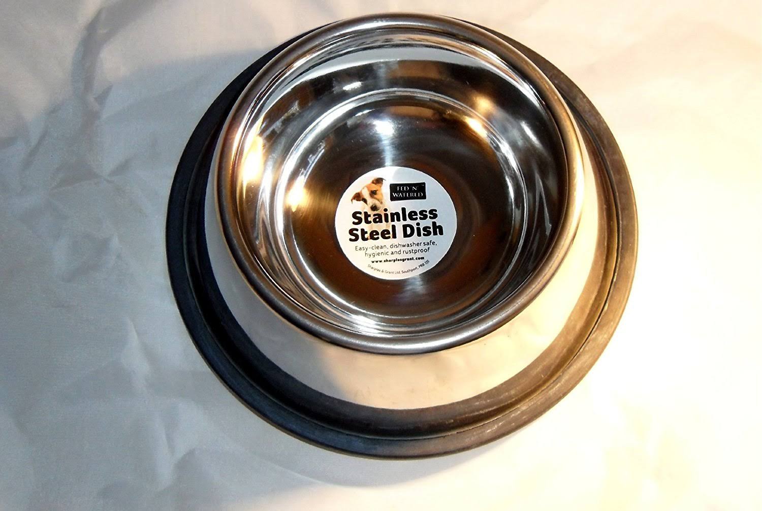 Fed N Watered Stainless Steel Cocker Spaniel Bowl - 25cm