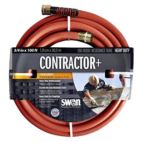 Swan Contractor SNCG34100 Water Hose - Red, 3/4"x100'
