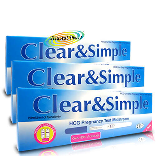 Clear and Simple HCG Pregnancy Test Midstream - 1 Test