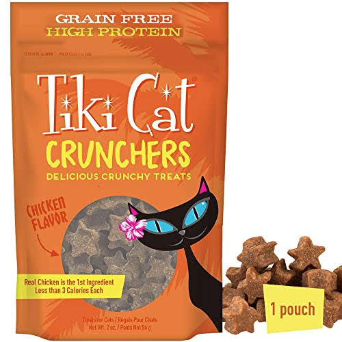 Tiki Cat Crunchers Meat-First Treats for Cats (1-Pack of 2oz. Pouches)