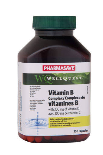 PHARMASAVE WELLQUEST VITAMIN B COMPLEX WITH VIT C CAPSULES 100S