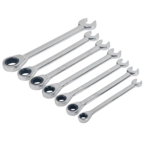 Apex Tool Group 228026 Ratcheting Wrench Set, Metric - 7 Piece