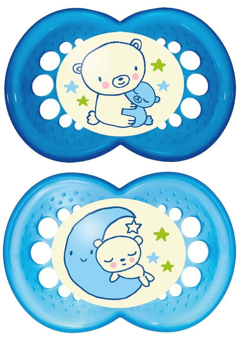 MAM Night 6+m Soother - Blue