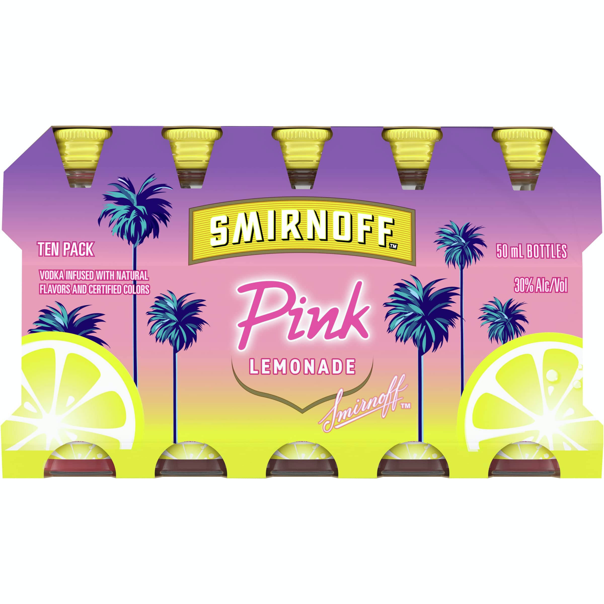 Smirnoff Vodka Pink Lemonade (50ml 10 Pack)